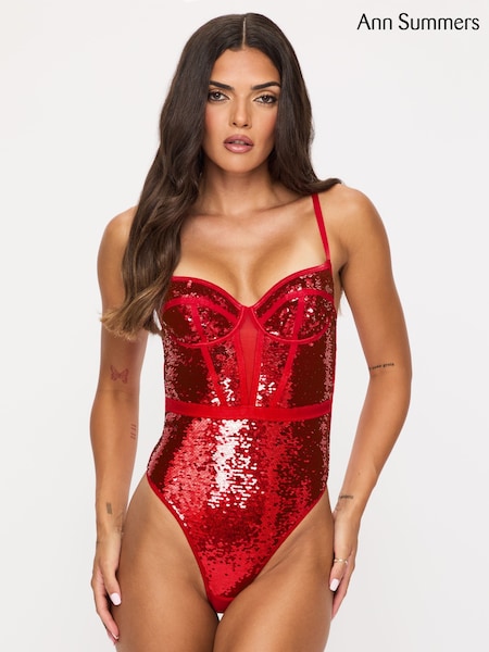 Ann Summers Red Sultry Soiree Sequin Body (Y95768) | €59
