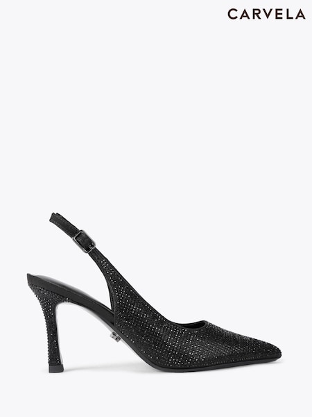 Carvela Black Corletta Sling Jewel Shoes (Y95975) | €183