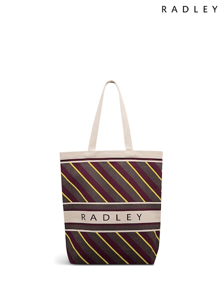 Radley Grey Diagonal Stripe Extra Large Open Top Tote (Y96001) | 203 QAR