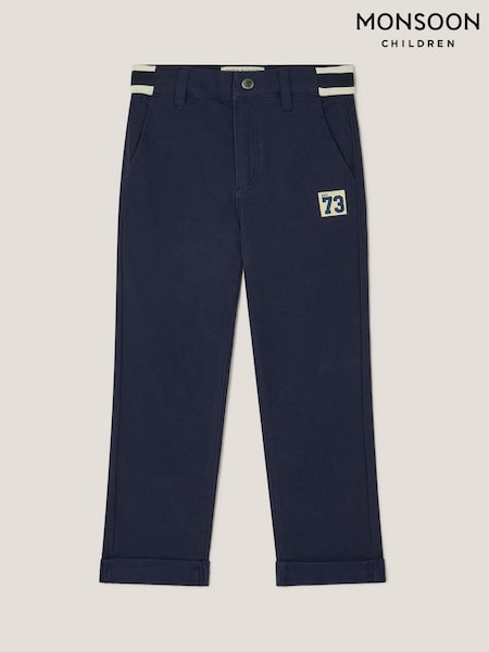 Monsoon Blue Contrast Stripe Cuffed Trousers (Y96007) | € 39 - € 45