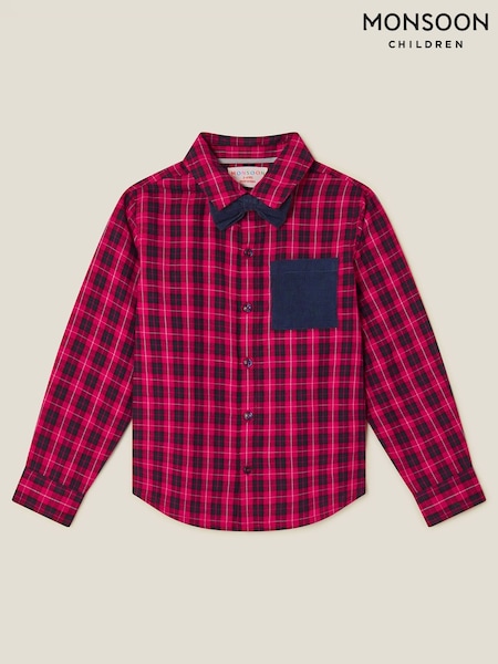 Monsoon Red Tartan Shirt with Bow Tie (Y96012) | AED156 - AED185