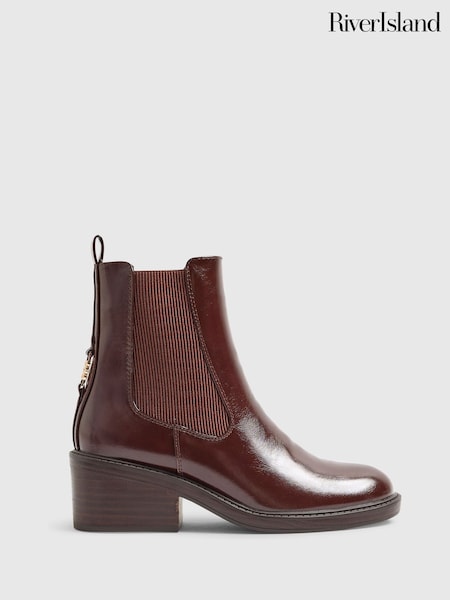 River Island Brown Buckle Strap Chelsea Boots (Y96116) | €62