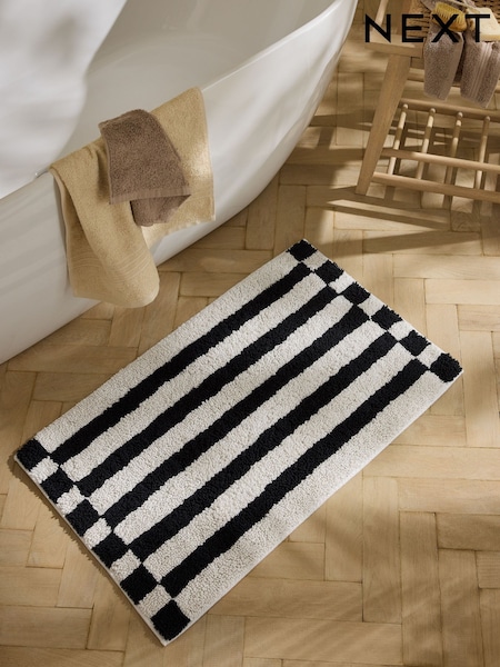 Mono Stripe Bath Mat