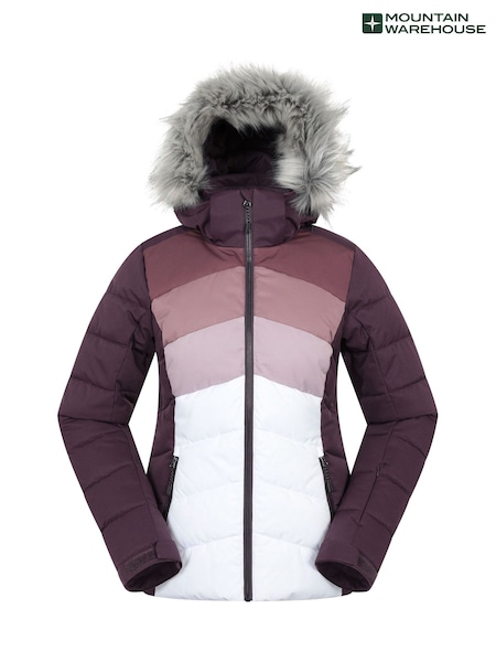 Mountain Warehouse Purple Cascade Womens Water Resistant Padded Ski Jacket (Y96368) | €168