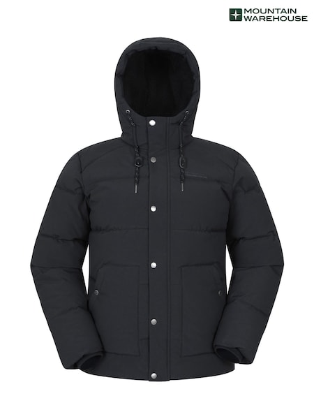 Mountain Warehouse Black Manta Mens Water Resistant Borg Lined Padded Jacket (Y96465) | €149