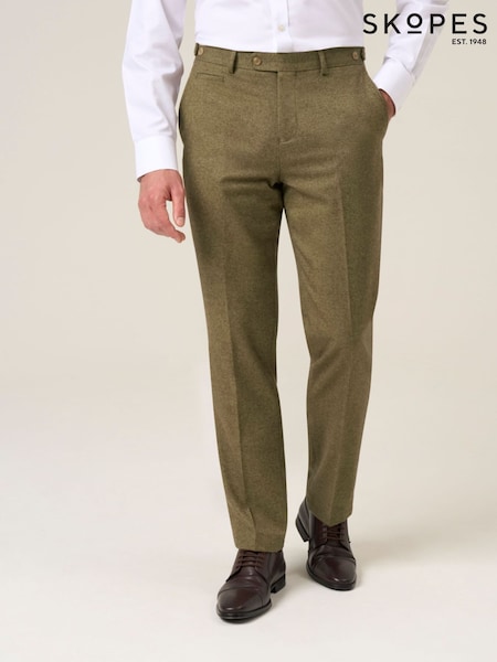 Skopes Green Fox Tailored Fit Textured Suit Trousers (Y96900) | €101