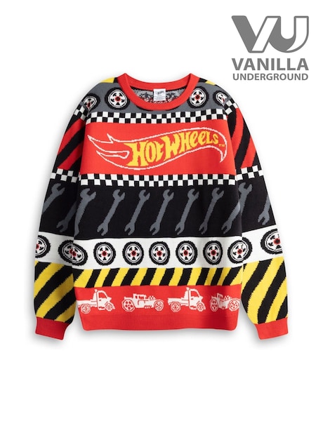 Vanilla Underground Red Hot Wheels Tyre & Spanner Fairisle Christmas Jumper (Y96918) | €40
