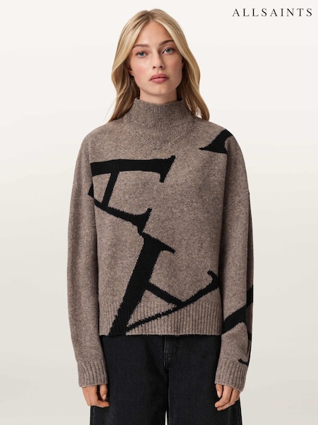 AllSaints Tan Brown A Star Jumper (Y97069) | €253