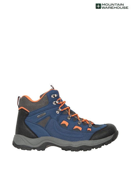 Light Blue - Regular Mountain Warehouse Adventurer Mens Waterproof Walking Boots