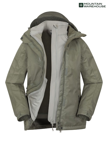 Mountain Warehouse Green Bracken Extreme Womens 3-in-1 Waterproof Jacket (Y97121) | €191