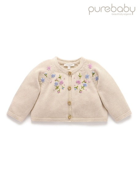 Purebaby Natural Posie Cardigan (Y97202) | R$ 375