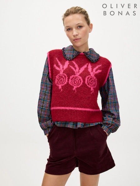 Oliver Bonas Red Radish Knitted Tank Top (Y97260) | €79