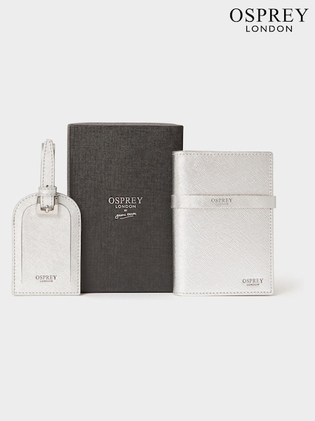 Osprey London The Neptune Leather Passport & Luggage Tag Set (Y97651) | R$ 485