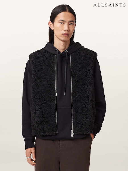 Preto - AllSaints Black Gilet (Y97694) | R$ 1.075