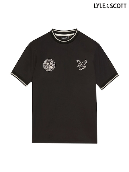 Lyle & Scott Black Football T-Shirt (Y97717) | AED175