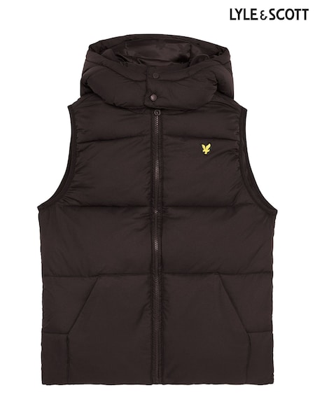 Lyle & Scott Black Ripstop Quilted Gilet (Y97753) | AED466