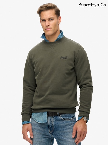Superdry Green Essential Logo Crew Sweatshirt (Y97934) | €68