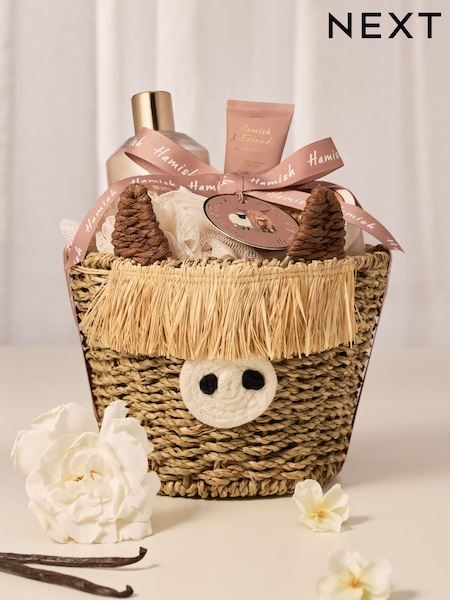 Natural - Hamish The Highland Cow Bath And Body Gift Basket