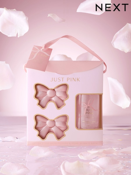 Pink - Just Pink Bubble Bath And Bath Fizzer Set
