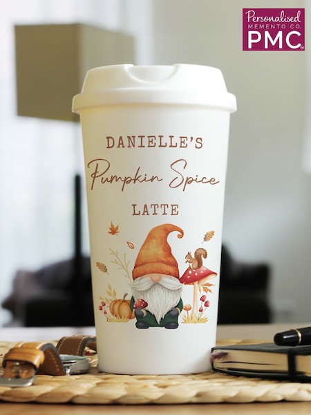Personalised Autumn Gonk Travel Cup by PMC (Y98106) | €23