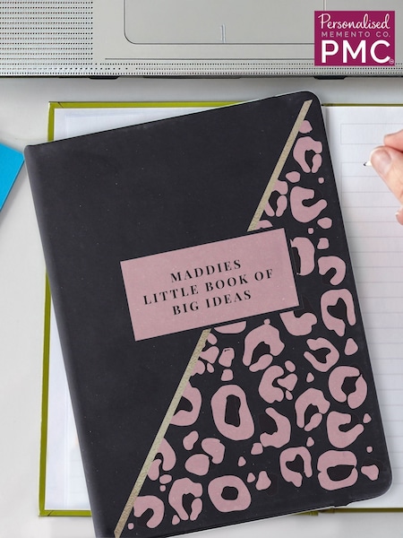 Personalised Leopard Print A5 Hardback Notebook by PMC (Y98138) | €18.50