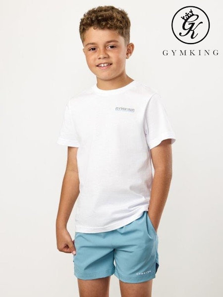 Gym King White Kids Relentless T-Shirt (Y98175) | €33