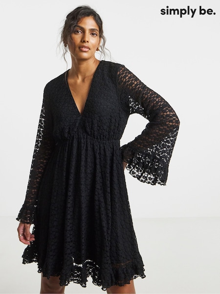 Simply Be Lace Skater Dress (Y98255) | 64 €
