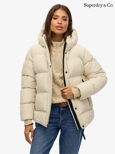 Superdry Nude Hooded 5 Baffle Sports Puffer Jacket (Y98538) | €140