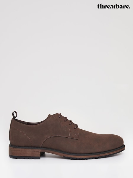Threadbare Brown Faux Suede Derby Shoes (Y98641) | 238 QAR