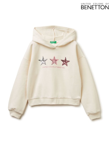 Benetton Sequin Cropped Hoodie (Y98740) | ‏145 ر.ق.