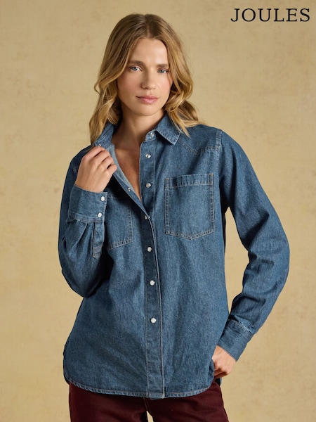 Blue - Joules Denim Relaxed Fit Shirt