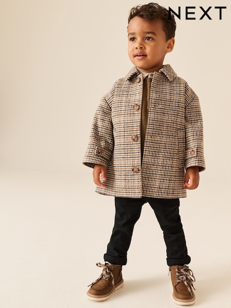 Brown Check - Coat (3mths-7yrs)
