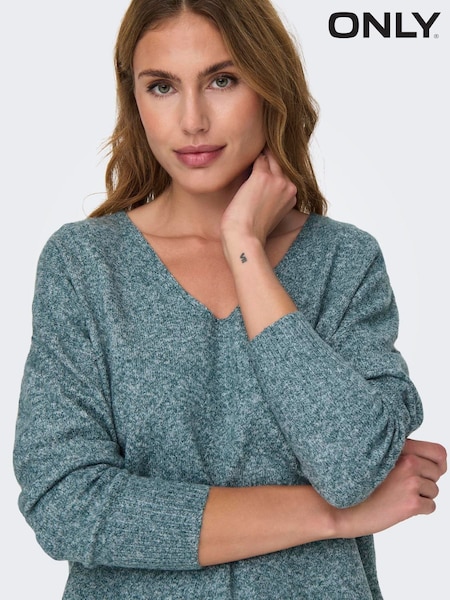 ONLY Blue Cosy V-Neck Knitted Jumper (Y98956) | €32