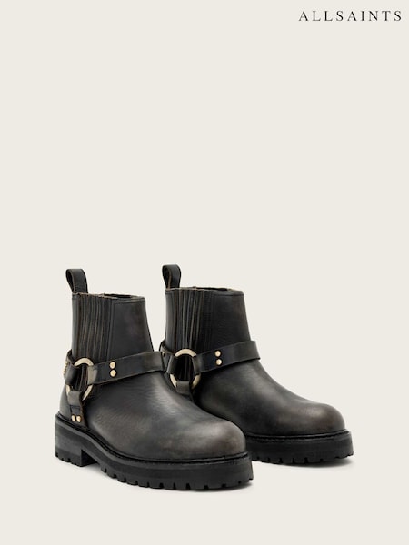 AllSaints Brown Maddie Biker Boots (Y98981) | €344