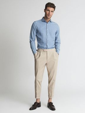 Reiss Borough Relaxed Fit Twill Trousers