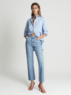 Reiss Febe Mid Rise Kick Flared Jeans