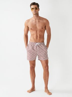 Reiss Crush Geo Printed Swim Shorts