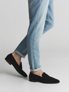 Reiss Summer Glove Suede Penny Loafers
