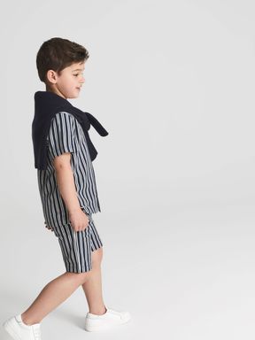 Reiss Grange Junior Striped Cotton Shorts