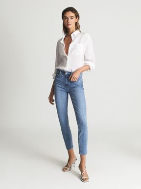 Reiss Hoxton Ankle High Rise Crop Skinny Jeans