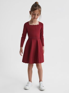 Reiss Marnie Square Neck Knitted Dress