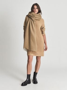 Reiss Picton Cashmere Blend Fringed Scarf