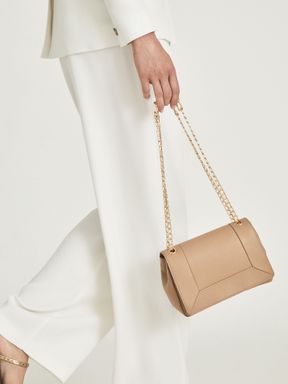 Reiss Alma Leather Cross-Body Bag