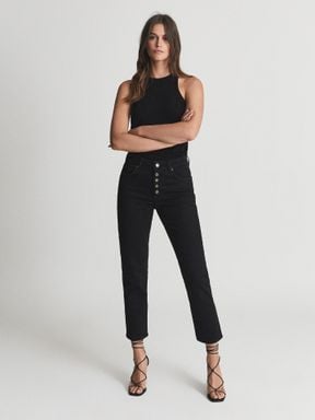 Reiss Bailey Mid Rise Slim Cropped Jeans