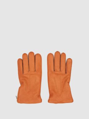 Reiss Iowa Leather Gloves