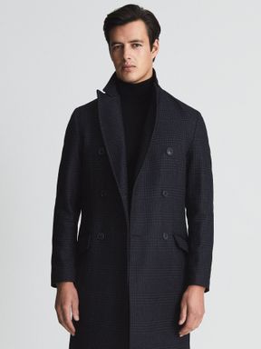 Reiss Mirage Double Breasted Wool Blend Coat