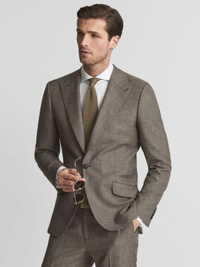 Reiss Dome Single Breasted Puppytooth Blazer