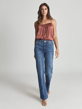 Reiss Leenah Paige High Rise Flared Jeans