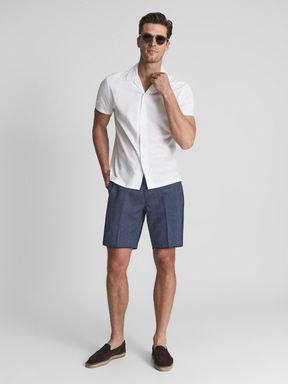 Reiss Clear Tailored Linen Shorts