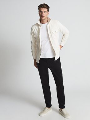 Reiss Fraser Paige Brushed Twill Trousers